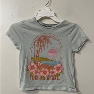 Volcom Kids Light Gray Tropical Graphic Tee